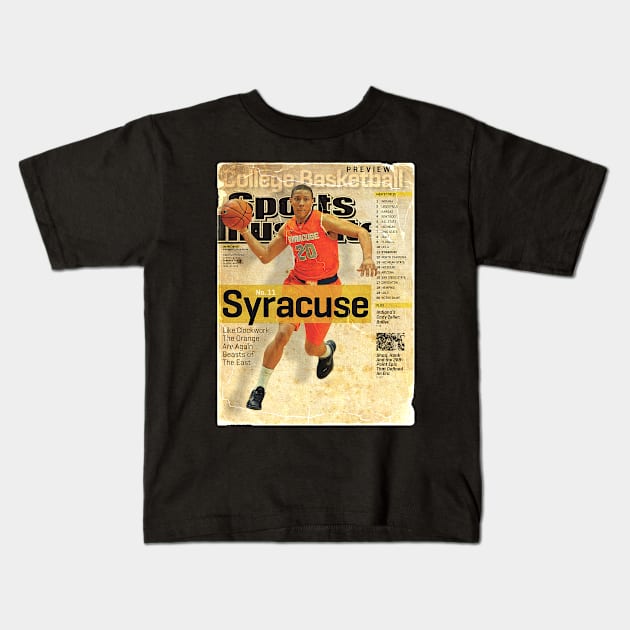 COVER SPORT - SPORT ILLUSTRATED - SYRACUSE NO 11 Kids T-Shirt by FALORI